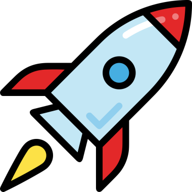 Modern Tasarım, Web, Uygulama ve Dijital İllüstrasyon için Roket Simgesi PNG Biçimi