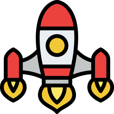 Modern Tasarım, Web, Uygulama ve Dijital İllüstrasyon için Roket Simgesi PNG Biçimi