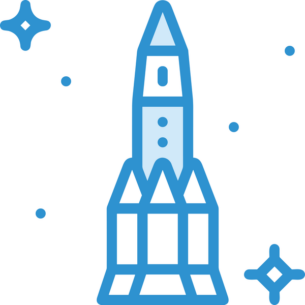 Modern Tasarım, Web, Uygulama ve Dijital İllüstrasyon için Roket Simgesi PNG Biçimi