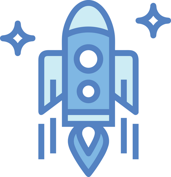 Modern Tasarım, Web, Uygulama ve Dijital İllüstrasyon için Roket Simgesi PNG Biçimi