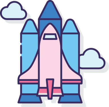 Modern Tasarım, Web, Uygulama ve Dijital İllüstrasyon için Roket Simgesi PNG Biçimi