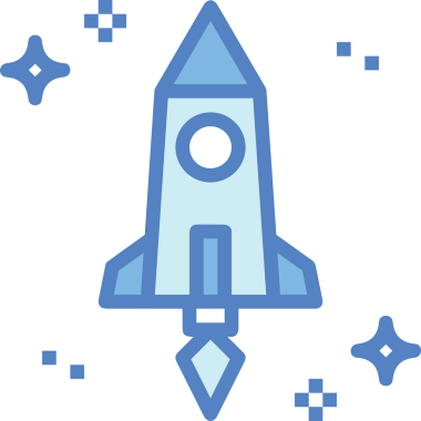 Modern Tasarım, Web, Uygulama ve Dijital İllüstrasyon için Roket Simgesi PNG Biçimi