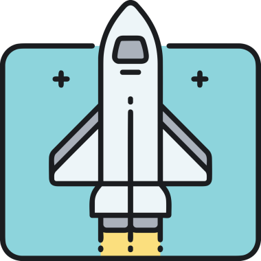 Modern Tasarım, Web, Uygulama ve Dijital İllüstrasyon için Roket Simgesi PNG Biçimi