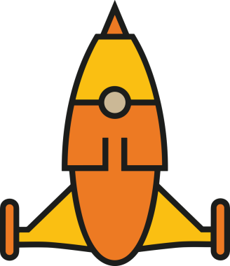 Modern Tasarım, Web, Uygulama ve Dijital İllüstrasyon için Roket Simgesi PNG Biçimi