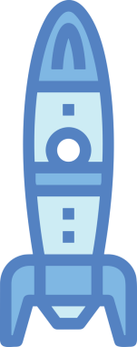 Modern Tasarım, Web, Uygulama ve Dijital İllüstrasyon için Roket Simgesi PNG Biçimi