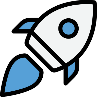 Modern Tasarım, Web, Uygulama ve Dijital İllüstrasyon için Roket Simgesi PNG Biçimi
