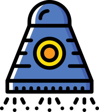 Modern Tasarım, Web, Uygulama ve Dijital İllüstrasyon için Roket Simgesi PNG Biçimi