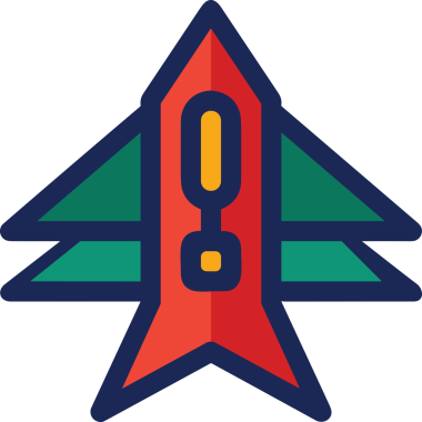 Modern Tasarım, Web, Uygulama ve Dijital İllüstrasyon için Roket Simgesi PNG Biçimi