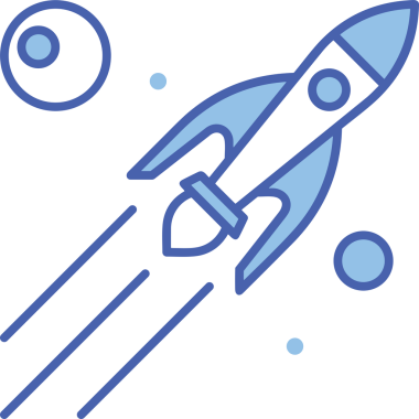 Modern Tasarım, Web, Uygulama ve Dijital İllüstrasyon için Roket Simgesi PNG Biçimi