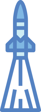 Modern Tasarım, Web, Uygulama ve Dijital İllüstrasyon için Roket Simgesi PNG Biçimi