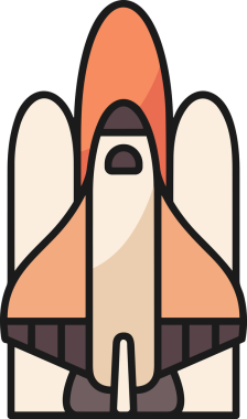 Modern Tasarım, Web, Uygulama ve Dijital İllüstrasyon için Roket Simgesi PNG Biçimi