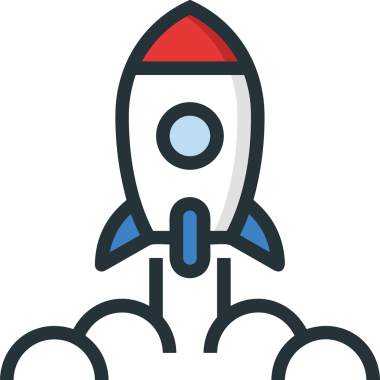 Modern Tasarım, Web, Uygulama ve Dijital İllüstrasyon için Roket Simgesi PNG Biçimi