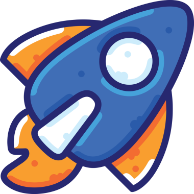 Modern Tasarım, Web, Uygulama ve Dijital İllüstrasyon için Roket Simgesi PNG Biçimi