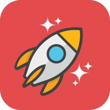 Modern Tasarım, Web, Uygulama ve Dijital İllüstrasyon için Roket Simgesi PNG Biçimi