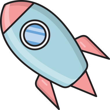 Modern Tasarım, Web, Uygulama ve Dijital İllüstrasyon için Roket Simgesi PNG Biçimi