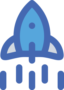 Modern Tasarım, Web, Uygulama ve Dijital İllüstrasyon için Roket Simgesi PNG Biçimi