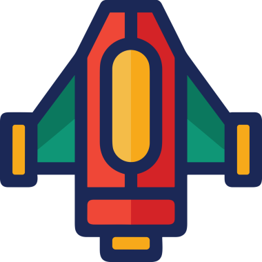 Modern Tasarım, Web, Uygulama ve Dijital İllüstrasyon için Roket Simgesi PNG Biçimi