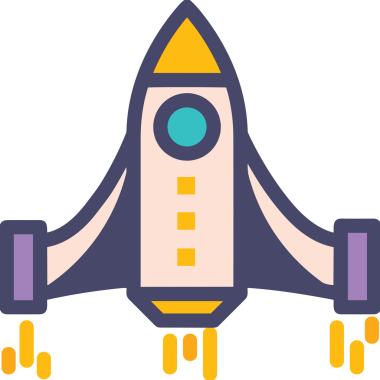 Modern Tasarım, Web, Uygulama ve Dijital İllüstrasyon için Roket Simgesi PNG Biçimi