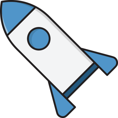 Modern Tasarım, Web, Uygulama ve Dijital İllüstrasyon için Roket Simgesi PNG Biçimi