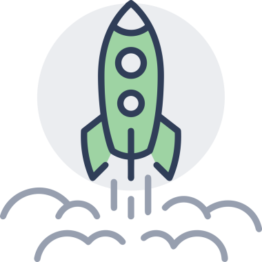 Modern Tasarım, Web, Uygulama ve Dijital İllüstrasyon için Roket Simgesi PNG Biçimi