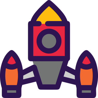 Modern Tasarım, Web, Uygulama ve Dijital İllüstrasyon için Roket Simgesi PNG Biçimi