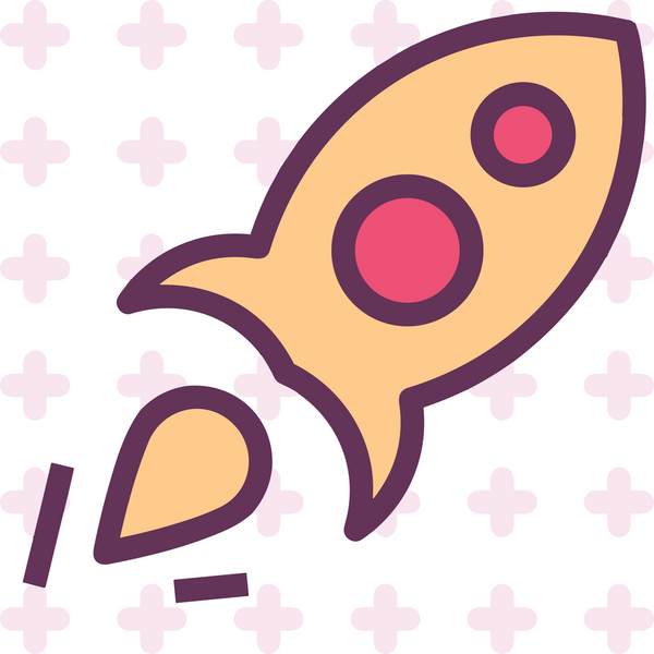 Modern Tasarım, Web, Uygulama ve Dijital İllüstrasyon için Roket Simgesi PNG Biçimi