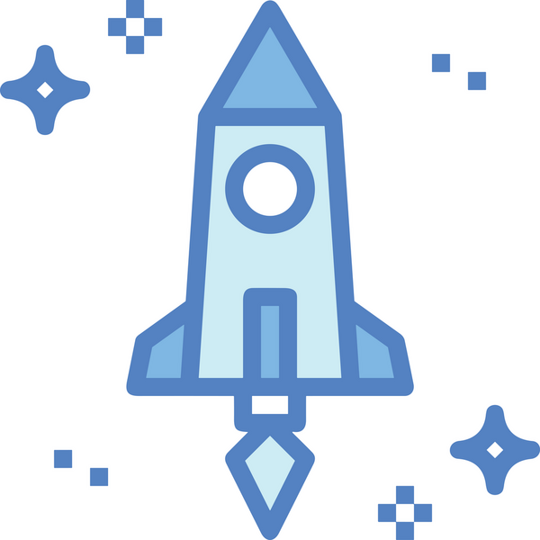 Modern Tasarım, Web, Uygulama ve Dijital İllüstrasyon için Roket Simgesi PNG Biçimi
