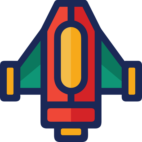 Modern Tasarım, Web, Uygulama ve Dijital İllüstrasyon için Roket Simgesi PNG Biçimi