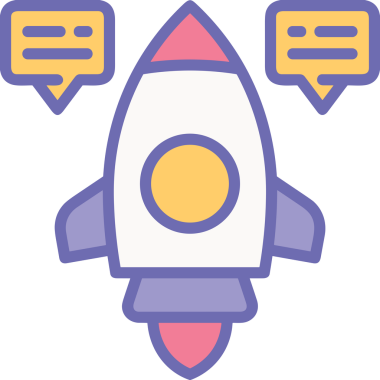 Modern Tasarım, Web, Uygulama ve Dijital İllüstrasyon için Roket Simgesi PNG Biçimi