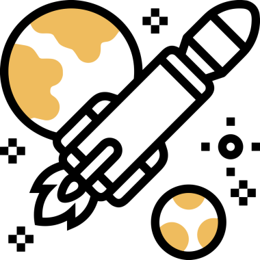 Modern Tasarım, Web, Uygulama ve Dijital İllüstrasyon için Roket Simgesi PNG Biçimi