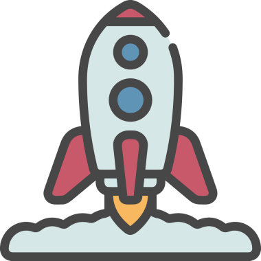 Modern Tasarım, Web, Uygulama ve Dijital İllüstrasyon için Roket Simgesi PNG Biçimi
