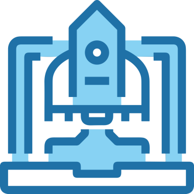 Modern Tasarım, Web, Uygulama ve Dijital İllüstrasyon için Roket Simgesi PNG Biçimi