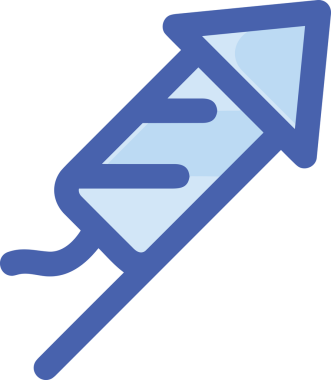 Modern Tasarım, Web, Uygulama ve Dijital İllüstrasyon için Roket Simgesi PNG Biçimi