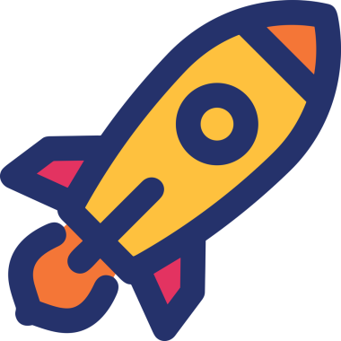 Modern Tasarım, Web, Uygulama ve Dijital İllüstrasyon için Roket Simgesi PNG Biçimi