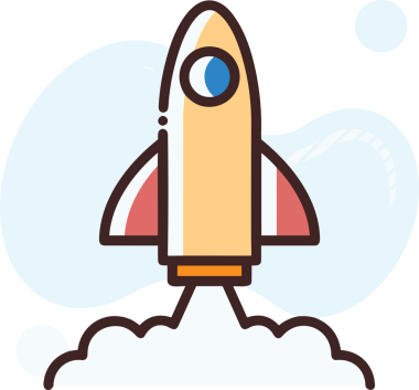 Modern Tasarım, Web, Uygulama ve Dijital İllüstrasyon için Roket Simgesi PNG Biçimi