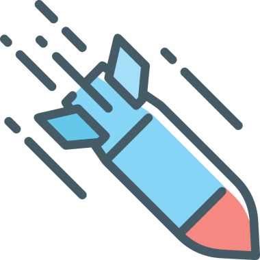 Modern Tasarım, Web, Uygulama ve Dijital İllüstrasyon için Roket Simgesi PNG Biçimi