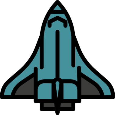 Modern Tasarım, Web, Uygulama ve Dijital İllüstrasyon için Roket Simgesi PNG Biçimi