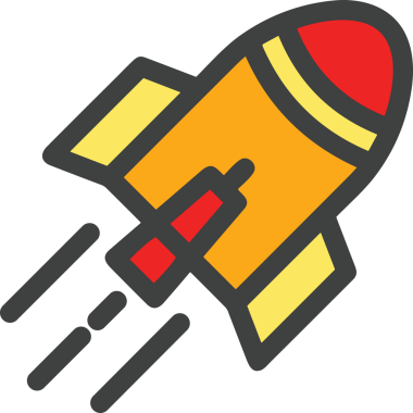 Modern Tasarım, Web, Uygulama ve Dijital İllüstrasyon için Roket Simgesi PNG Biçimi