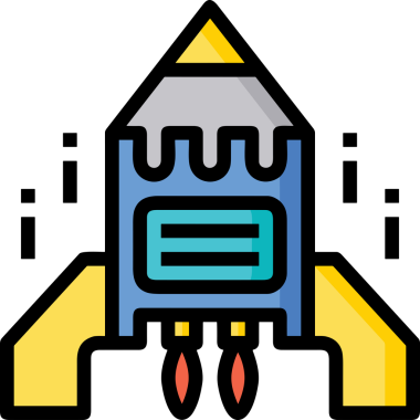 Modern Tasarım, Web, Uygulama ve Dijital İllüstrasyon için Roket Simgesi PNG Biçimi