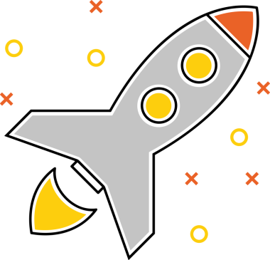 Modern Tasarım, Web, Uygulama ve Dijital İllüstrasyon için Roket Simgesi PNG Biçimi