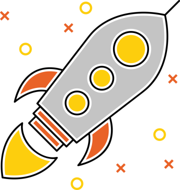 Modern Tasarım, Web, Uygulama ve Dijital İllüstrasyon için Roket Simgesi PNG Biçimi