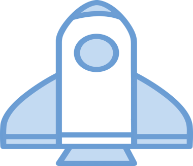 Modern Tasarım, Web, Uygulama ve Dijital İllüstrasyon için Roket Simgesi PNG Biçimi