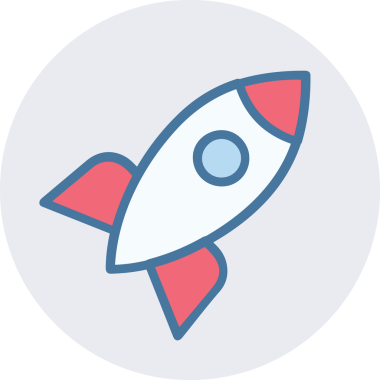 Modern Tasarım, Web, Uygulama ve Dijital İllüstrasyon için Roket Simgesi PNG Biçimi