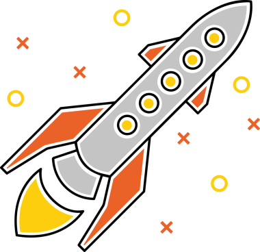 Modern Tasarım, Web, Uygulama ve Dijital İllüstrasyon için Roket Simgesi PNG Biçimi