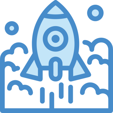 Modern Tasarım, Web, Uygulama ve Dijital İllüstrasyon için Roket Simgesi PNG Biçimi