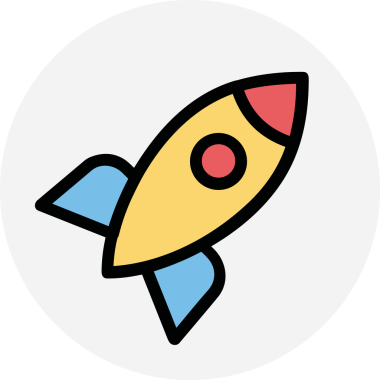 Modern Tasarım, Web, Uygulama ve Dijital İllüstrasyon için Roket Simgesi PNG Biçimi