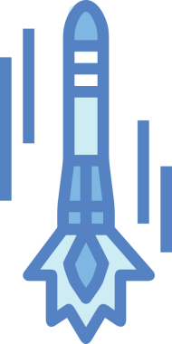 Modern Tasarım, Web, Uygulama ve Dijital İllüstrasyon için Roket Simgesi PNG Biçimi