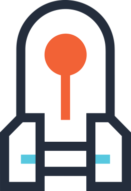 Modern Tasarım, Web, Uygulama ve Dijital İllüstrasyon için Roket Simgesi PNG Biçimi