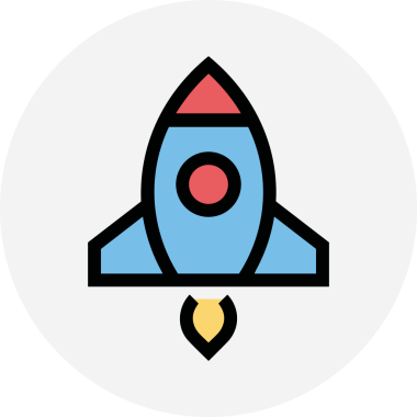 Modern Tasarım, Web, Uygulama ve Dijital İllüstrasyon için Roket Simgesi PNG Biçimi