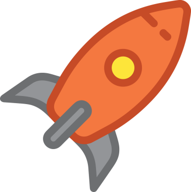 Modern Tasarım, Web, Uygulama ve Dijital İllüstrasyon için Roket Simgesi PNG Biçimi